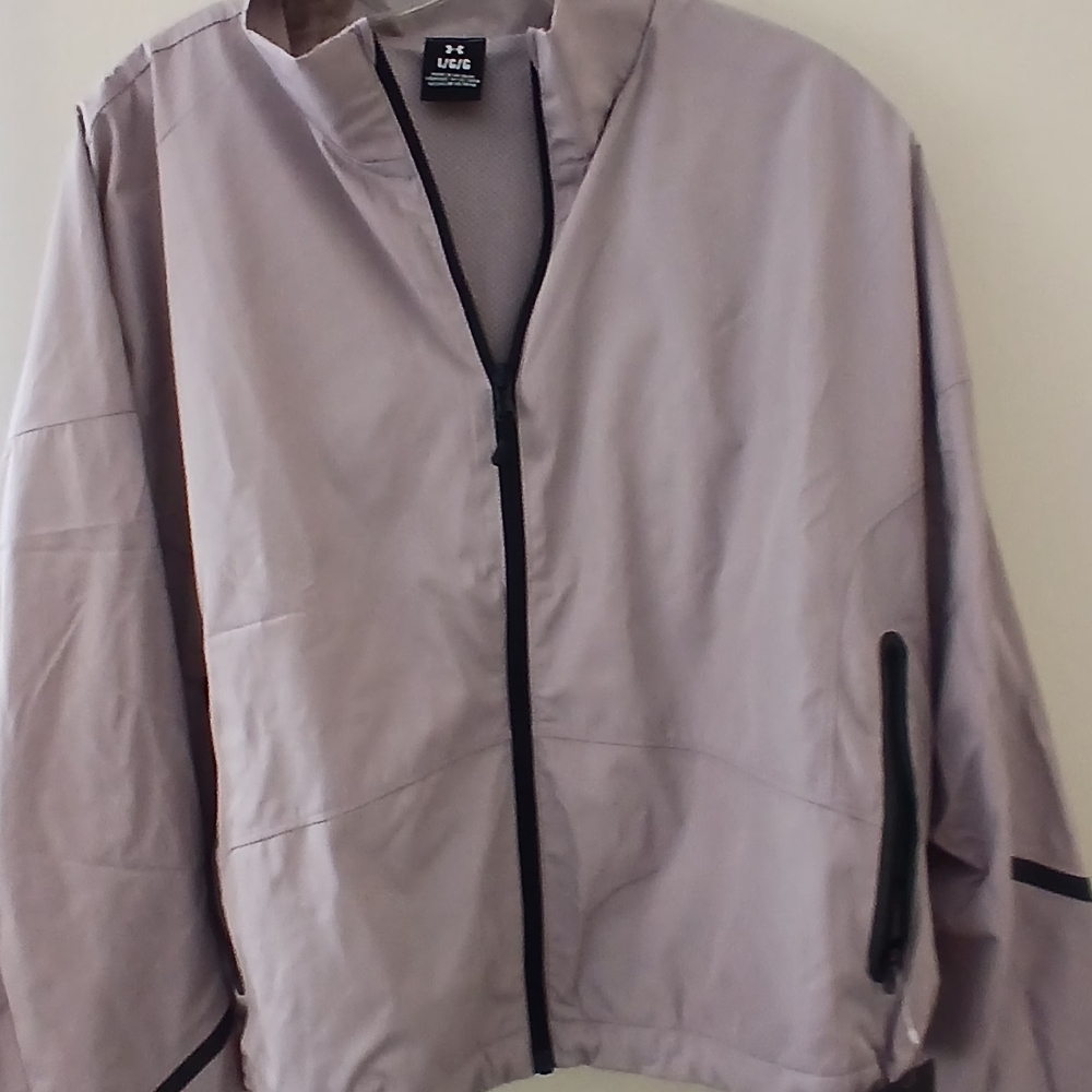 Under Armour Gray Windbreaker with Black Trim